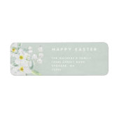 Osterbotschaft mit Rücksendeadresse für weiße Blum (Vorne)