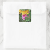 OsterBouquet Quadratischer Aufkleber (Tasche)