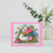 OsterBouquet Vintage Blume Feiertagspostkarte (Stehend Vorderseite)