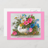 OsterBouquet Vintage Blume Feiertagspostkarte (Vorne/Hinten)