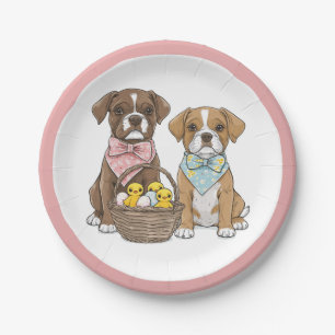 Osterboxer Hunde Pappteller