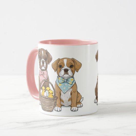 Osterboxer Hunde Tasse (Vorderseite Links)