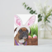 Osterboxerhund Feiertagspostkarte (Stehend Vorderseite)