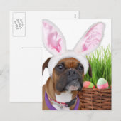 Osterboxerhund Feiertagspostkarte (Vorne/Hinten)