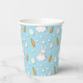 Osterbraun, Ei und Karottenmuster Ausschnitt-Papie Pappbecher (Links)