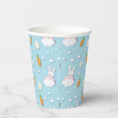 Osterbraun, Ei und Karottenmuster Ausschnitt-Papie Pappbecher (Rechts)