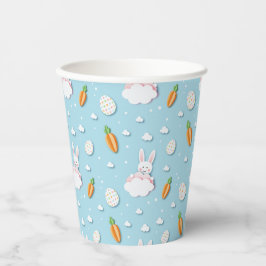 Osterbraun, Ei und Karottenmuster Ausschnitt-Papie Pappbecher