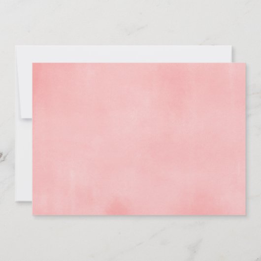 Osterbraun Rosa Koralle Blütendusche Einladung (Rückseite)