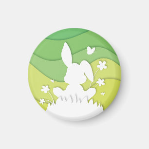 Osterbraun schneidet grüne Natur Frühling Magnet