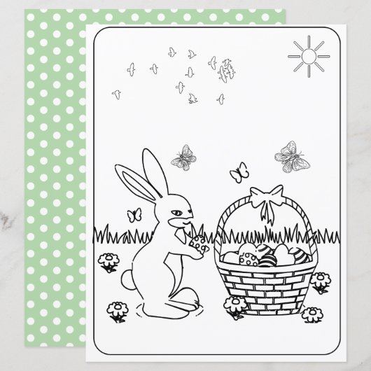 Osterbraun- und Eierfarbpapier für Kinder (Vorne/Hinten)