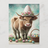 Osterbraune Highland Cow Postkarte (Vorderseite)