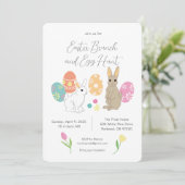 Osterbruch und Eierjagd Einladung (Stehend Vorderseite)