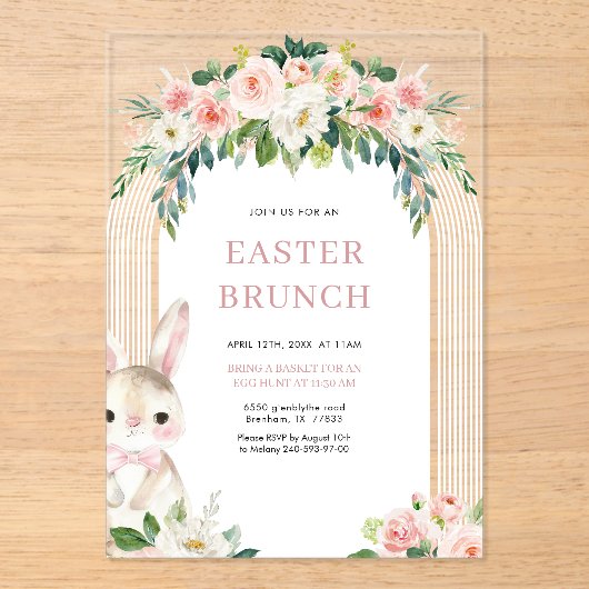 Osterbrunch - Akryllische Einladung (Vorderseite)