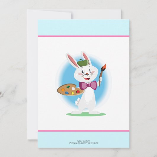 Osterbrunch Blumeneier Modern Custom Einladung (Rückseite)