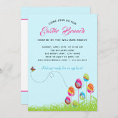 Osterbrunch Blumeneier Modern Custom Einladung (Vorne/Hinten)