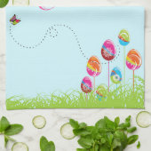 Osterbrunch Blumeneier Modern Geschirrtuch (Gefaltet)