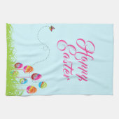 Osterbrunch Blumeneier Modern Geschirrtuch (Horizontal)