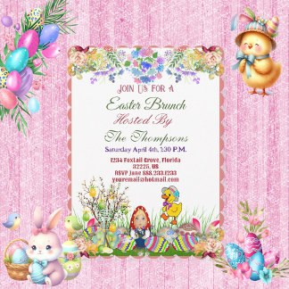 Osterbrunch Dekorative Eierkuchen Puppe Picknick F Einladung