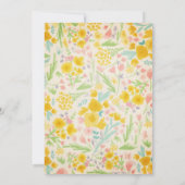 Osterbrunch Ditsy Wasserfarbe Frühlingsblumen Einladung (Rückseite)