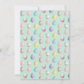 Osterbrunch Egg Hunt Bunny Colorful Pastell Minze Einladung (Rückseite)