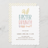 Osterbrunch Egg Hunt Bunny Ears Einladung (Vorne/Hinten)