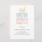 Osterbrunch Egg Hunt Bunny Ears Einladung (Vorne/Hinten)