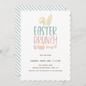 Osterbrunch Egg Hunt Bunny Ears Einladung (Vorne/Hinten)