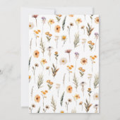 Osterbrunch Egg Hunt Bunny Wildblume Blumenstrauß Einladung (Rückseite)