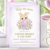 Osterbrunch Egg Jagen Lila Niedliches Bunny