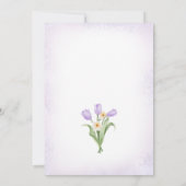 Osterbrunch Egg Jagen Lila Niedliches Bunny Einladung (Rückseite)