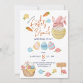 Osterbrunch Eier Gnome Wasserfarbe Einladung (Vorderseite)