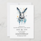 Osterbrunch & Eierjagd | Aquarell Einladung (Vorderseite)