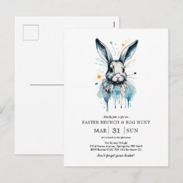 Osterbrunch & Eierjagd | Aquarell Feiertagspostkarte