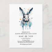 Osterbrunch & Eierjagd | Aquarell Feiertagspostkarte (Vorderseite)