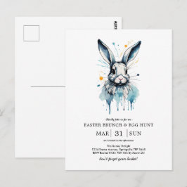 Osterbrunch & Eierjagd | Aquarell Postkarte