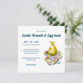 Osterbrunch & Eierjagd Einladung (Stehend Vorderseite)