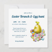 Osterbrunch & Eierjagd Einladung (Vorderseite)