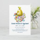 Osterbrunch & Eierjagd Einladung (Stehend Vorderseite)