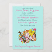 Osterbrunch & Eierjagd Katze Einladung (Vorderseite)