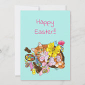 Osterbrunch & Eierjagd Katze Einladung (Rückseite)