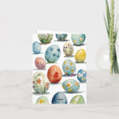 Osterbrunch & Eierjagd | Niedliche Ostern-Eier Einladung (Rückseite)