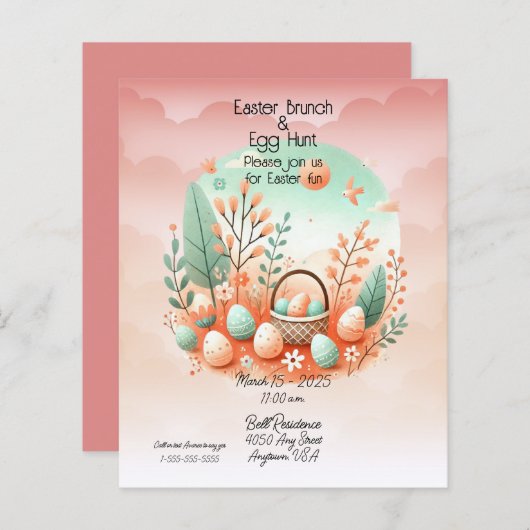 Osterbrunch & Eierjagd Orange Green (Vorne/Hinten)