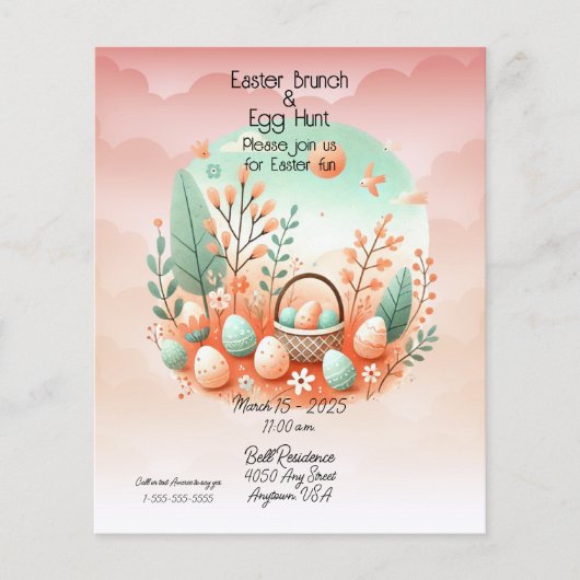 Osterbrunch & Eierjagd Orange Green (Vorderseite)