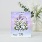 Osterbrunch & Eierjagd Weiß und Lila (Stehend Vorderseite)