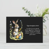 Osterbrunch & Eierjagd | Wildblume Bunny Einladung (Stehend Vorderseite)