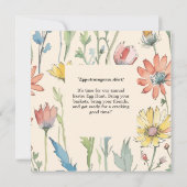 Osterbrunch & Eierjagd | Wildblume Bunny Einladung (Rückseite)