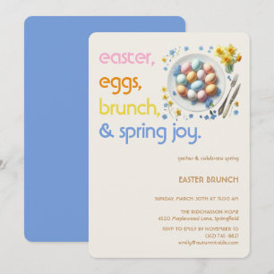 Osterbrunch-Einladung im Pastell   Frühlingsfeier Einladung