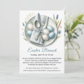 Osterbrunch Elegante Einladung (Stehend Vorderseite)