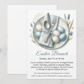 Osterbrunch Elegante Einladung (Vorne/Hinten)