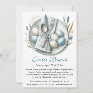 Osterbrunch Elegante Einladung